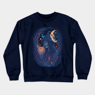 Pretty Witch in the Woods - in the Forest Crewneck Sweatshirt